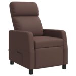 vidaXL Masážne relaxačné kreslo Hnedá Umelá koža – Obrázok 3