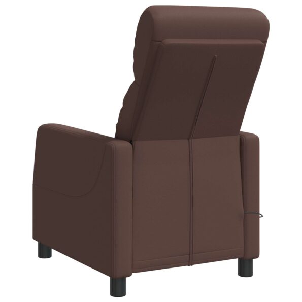 vidaXL Masážne relaxačné kreslo Hnedá Umelá koža – Obrázok 5