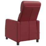 vidaXL Masážne relaxačné kreslo Víno červené Umelá koža – Obrázok 5
