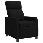 vidaXL Masážne relaxačné kreslo Čierna Látka – Obrázok 3
