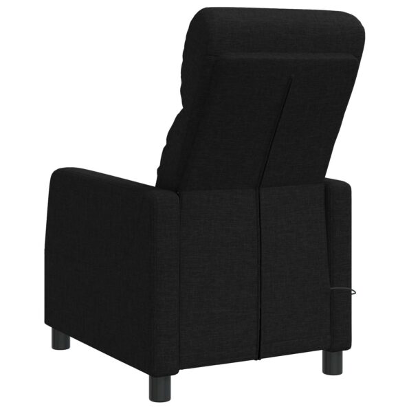 vidaXL Masážne relaxačné kreslo Čierna Látka – Obrázok 5