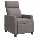vidaXL Masážne relaxačné kreslo Sivohnedá Látka – Obrázok 3