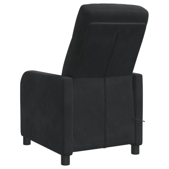 vidaXL Masážne relaxačné kreslo Čierna Zamat – Obrázok 5
