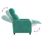 vidaXL Masážne relaxačné kreslo Tyrkysová Zamat – Obrázok 7
