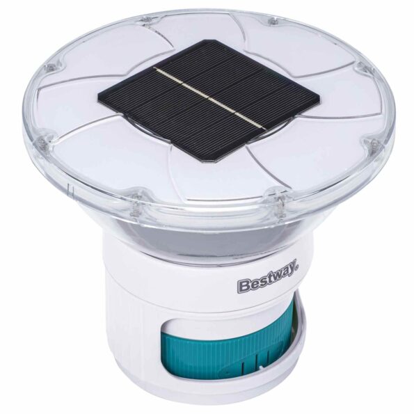 Bestway Plávajúce solárne svetlo s LED pásikmi Biela Ø 7,6 cm PC a ABS – Obrázok 10