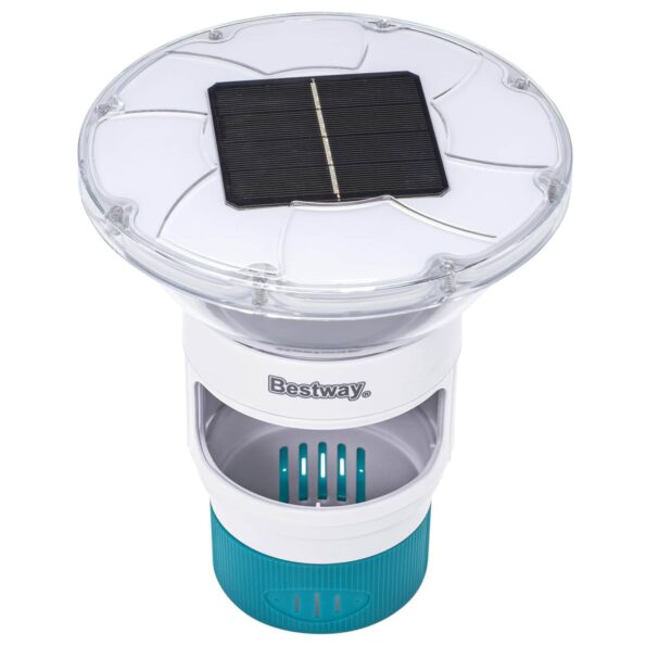 Bestway Plávajúce solárne svetlo s LED pásikmi Biela Ø 7,6 cm PC a ABS – Obrázok 12