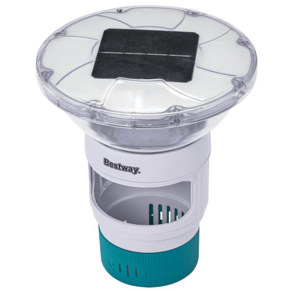 Bestway Plávajúce solárne svetlo s LED pásikmi Biela Ø 7,6 cm PC a ABS – Obrázok 2