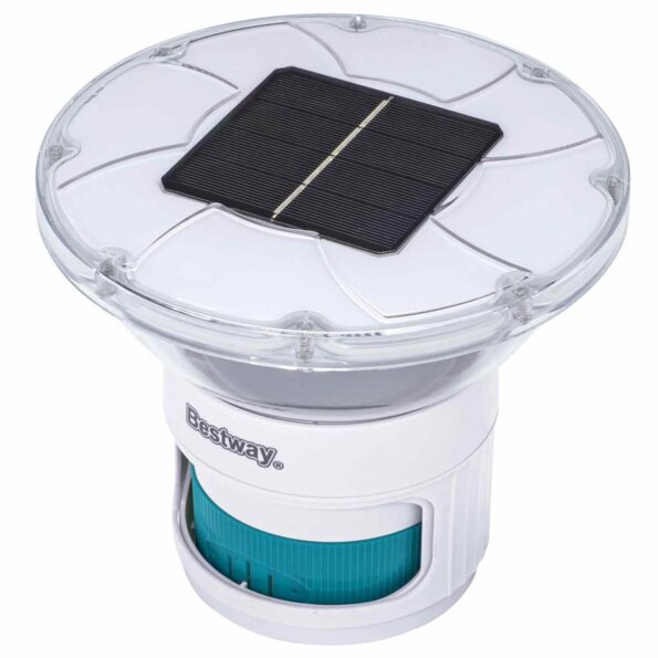 Bestway Plávajúce solárne svetlo s LED pásikmi Biela Ø 7,6 cm PC a ABS – Obrázok 8