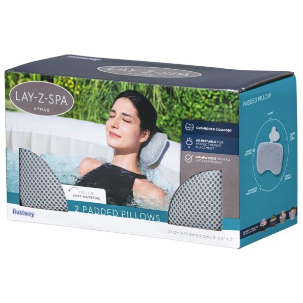 Bestway Vankúš do vírivky 2 ks Ocel a PVC Sivá – Obrázok 5