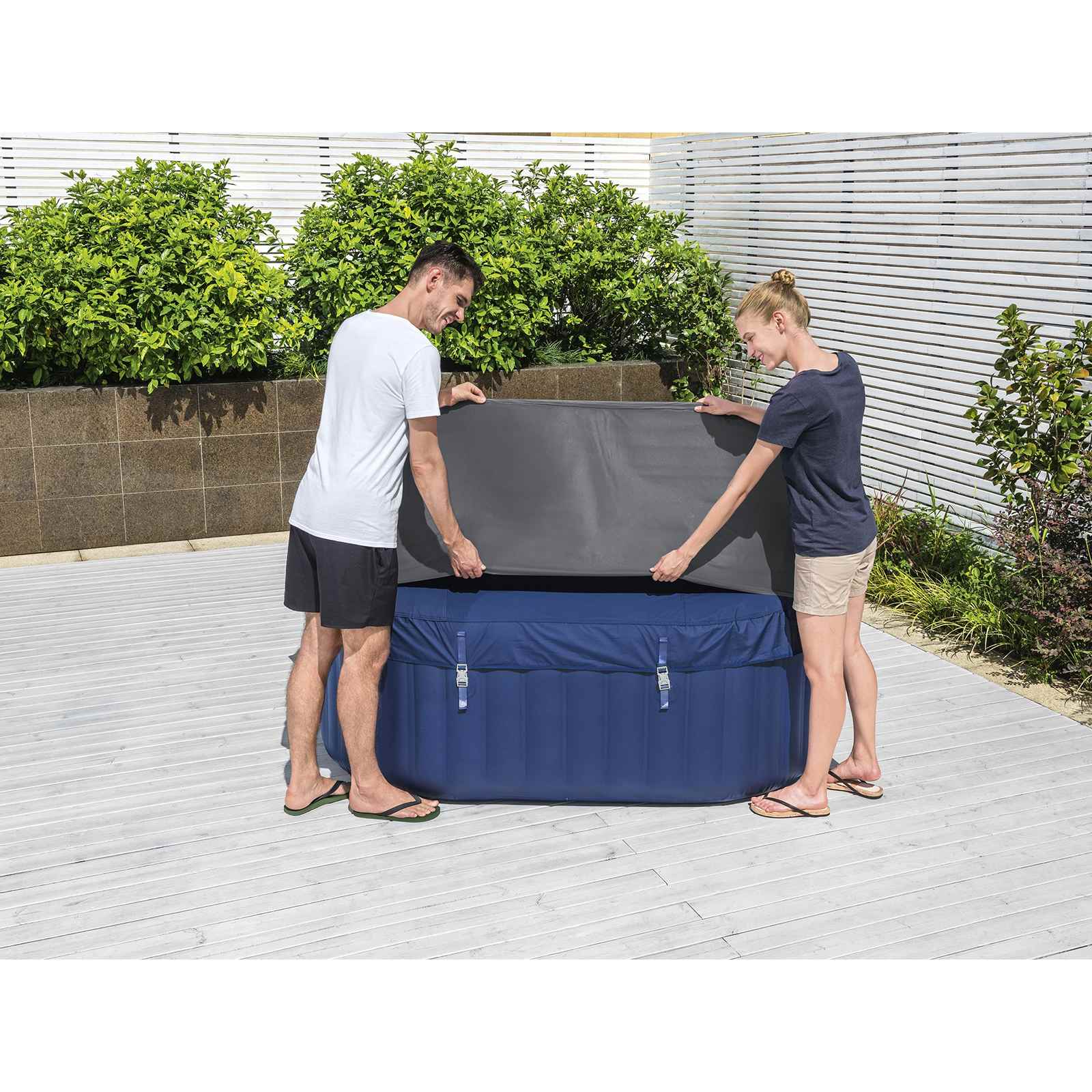 42035738_1.jpg Bestway Pokrytie PVC a POM Sivá – Obrázok 1