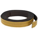 vidaXL Samolepiaca tesniaca páska na okno Čierna 9 x 3 mm 12 m – Obrázok 2