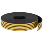 vidaXL Samolepiaca tesniaca páska na okno Čierna 9 x 4 mm 50 m – Obrázok 2