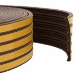 vidaXL Samolepiaca tesniaca páska na okno Hnedá 9 x 4 mm 12 m