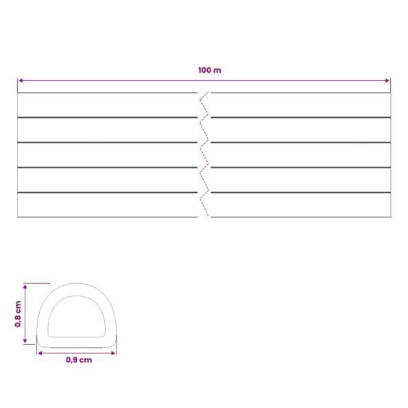 vidaXL Samolepiaca tesniaca páska na okno Biela 9 x 8 mm 100 m – Obrázok 7
