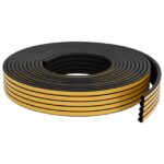 vidaXL Samolepiaca tesniaca páska na okno Čierna 9 x 8 mm 12 m – Obrázok 2