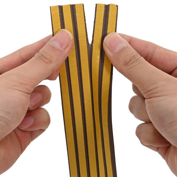 vidaXL Samolepiaca tesniaca páska na okno Hnedá 12 x 10 mm 100 m – Obrázok 4