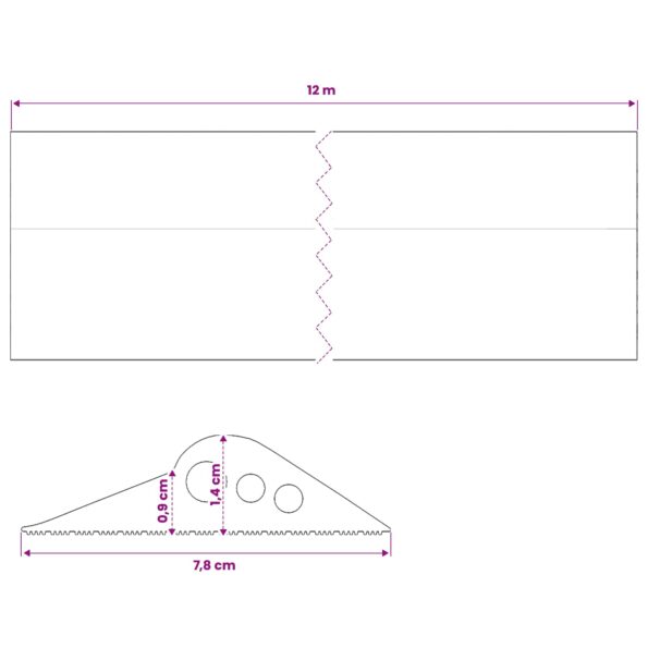vidaXL Podlahová tesniaca hmota pre garáž 78 x 14 mm 12 m EPDM guma – Obrázok 8