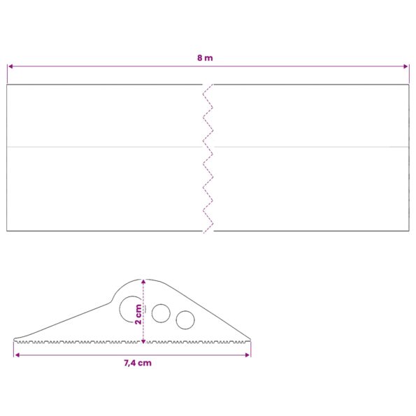 vidaXL Podlahová tesniaca hmota pre garáž 74 x 20 mm 8 m EPDM guma – Obrázok 8