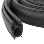 vidaXL Tesnenie garážových dverí Čierna 41 x 33 mm 4 m PVC