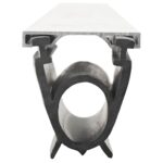 vidaXL Tesnenie garážových dverí Čierna 41 x 33 mm 4 m PVC – Obrázok 3