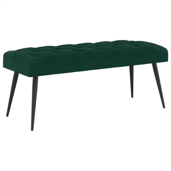 vidaXL Lavica s gombíkovým prešívaním Tmavozelená 110 x 40 x 46 cm – Obrázok 2