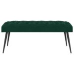 vidaXL Lavica s gombíkovým prešívaním Tmavozelená 110 x 40 x 46 cm – Obrázok 5