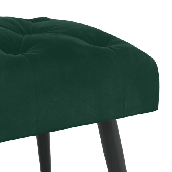 vidaXL Lavica s gombíkovým prešívaním Tmavozelená 110 x 40 x 46 cm – Obrázok 6