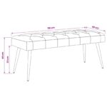 vidaXL Lavica s gombíkovým prešívaním Tmavozelená 110 x 40 x 46 cm – Obrázok 9