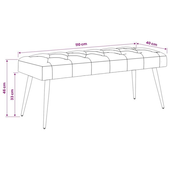 vidaXL Lavica s gombíkovým prešívaním Tmavozelená 110 x 40 x 46 cm – Obrázok 9