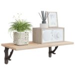 vidaXL Nástenné konzoly na police 12 ks Antik hnedá 10 x 10 x 3 cm – Obrázok 3