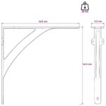 vidaXL Nástenné police 12 ks Antická biela 14.5 x 14.5 x 3.5 cm Oceľ – Obrázok 6