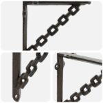 vidaXL Nástenné police 2 ks Antik hnedá 10.5 x 10.5 x 3 cm Oceľ – Obrázok 5
