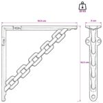 vidaXL Nástenné police 2 ks Antik hnedá 10.5 x 10.5 x 3 cm Oceľ – Obrázok 6