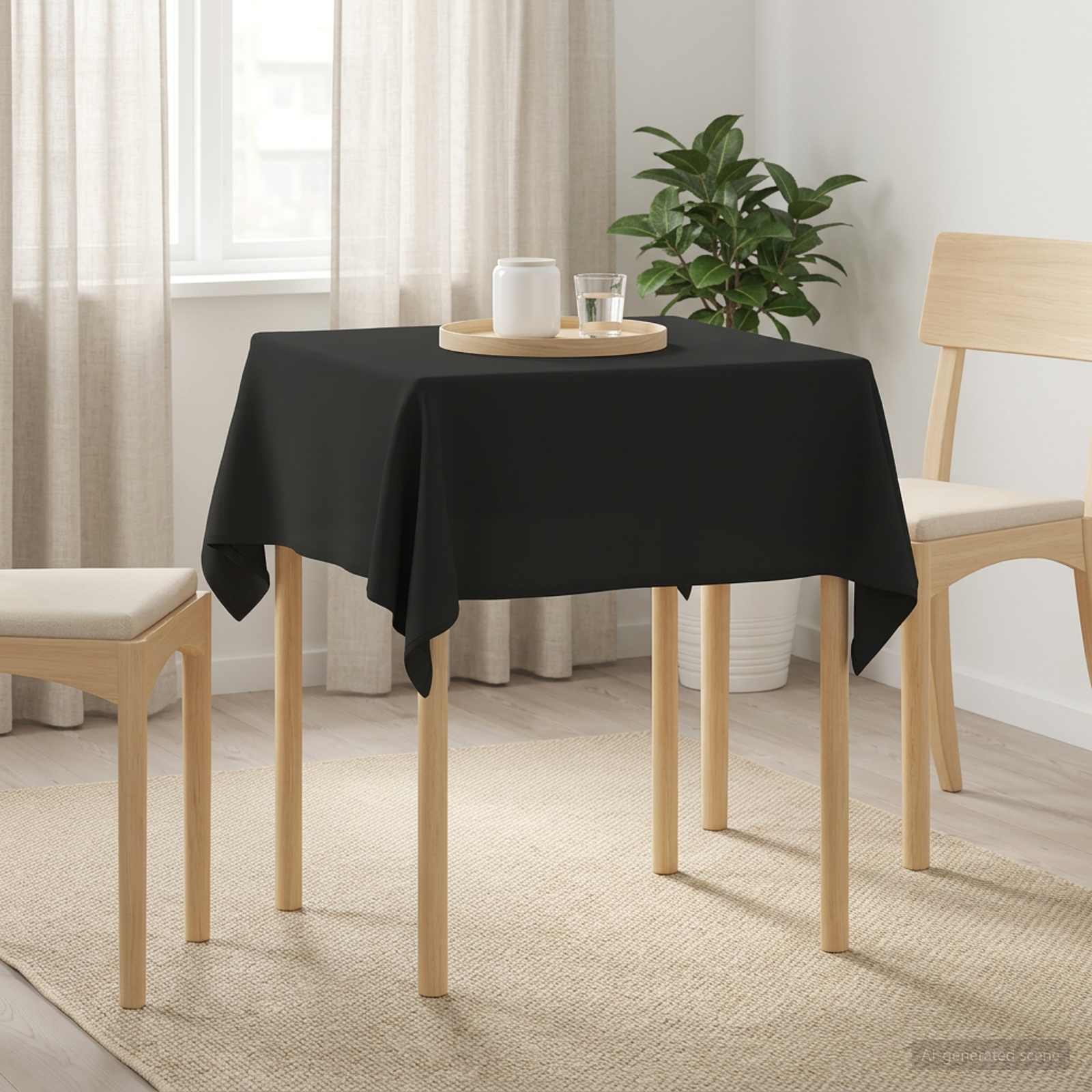 42039820_1.jpg vidaXL Uterák na stôl Štvorcový Tmavosivá 110 x 110 cm Polyester – Obrázok 1