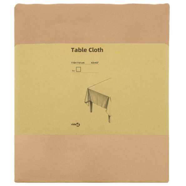 vidaXL Uterák na stôl Štvorcový Béžová 110 x 110 cm Polyester – Obrázok 3