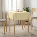vidaXL Uterák na stôl Štvorcový Krémovo biela 110 x 110 cm Polyester