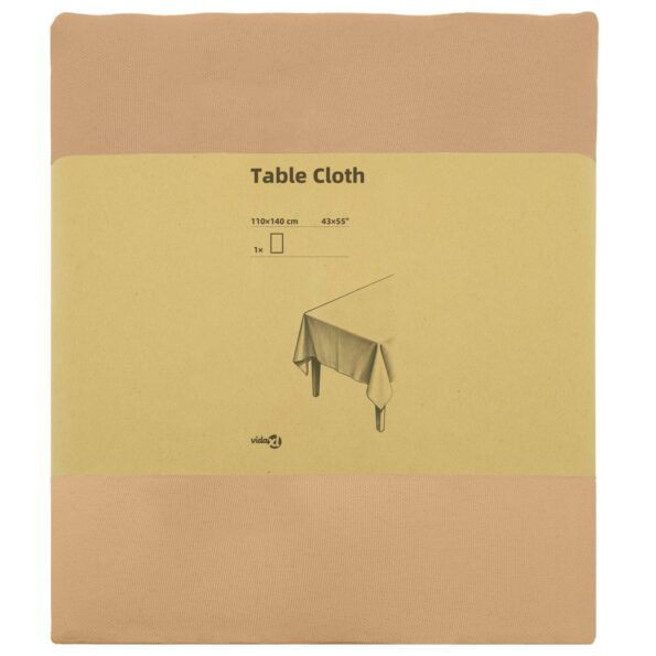 vidaXL Uterák na stôl Obdĺžnikový Béžová 110 x 140 cm Polyester – Obrázok 3
