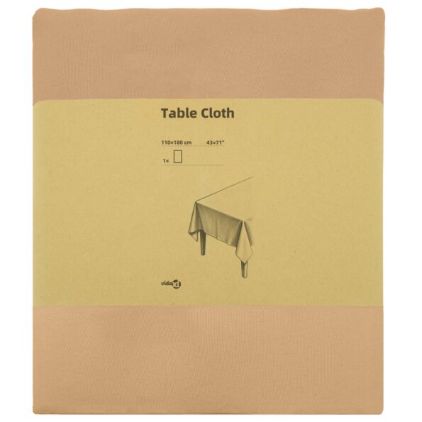 vidaXL Uterák na stôl Obdĺžnikový Béžová 110 x 180 cm Polyester – Obrázok 3