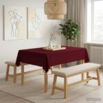 vidaXL Uterák na stôl Obdĺžnikový Víno červené 140 x 160 cm Polyester