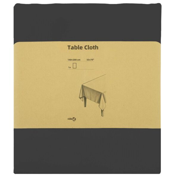 vidaXL Uterák na stôl Obdĺžnikový Tmavosivá 140 x 200 cm Polyester – Obrázok 3