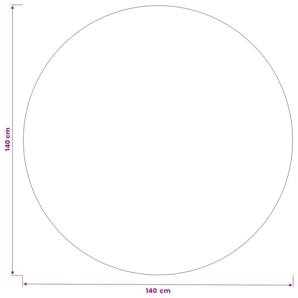 vidaXL Uterák na stôl Okrúhly Biela Ø 140 cm Polyester – Obrázok 7