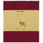 vidaXL Uterák na stôl Oválny Víno červené 130 x 180 cm Polyester – Obrázok 3