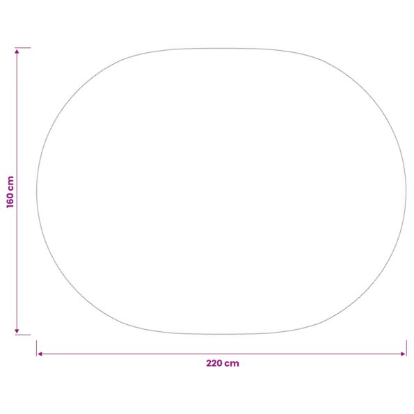 vidaXL Uterák na stôl Oválny Biela 160 x 220 cm Polyester – Obrázok 7