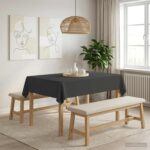 vidaXL Uterák na stôl Obdĺžnikový Tmavosivá 140 x 180 cm