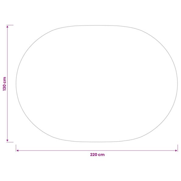vidaXL Uterák na stôl Oválny Víno červené 130 x 220 cm – Obrázok 7