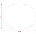 vidaXL Uterák na stôl Oválny Víno červené 160 x 220 cm – Obrázok 7