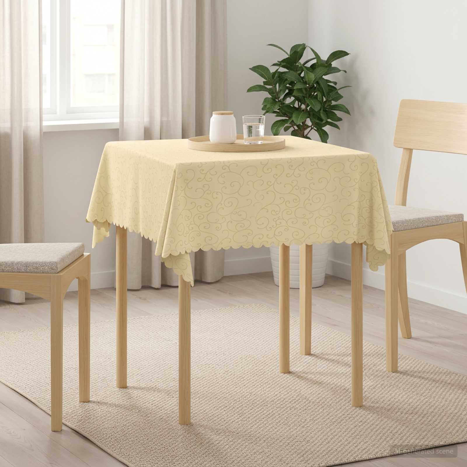 42040062_1.jpg vidaXL Uterák na stôl Štvorcový Krémovo biela 110 x 110 cm – Obrázok 1