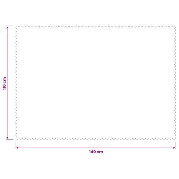 vidaXL Uterák na stôl Obdĺžnikový Krémovo biela 110 x 140 cm – Obrázok 7