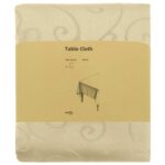 vidaXL Uterák na stôl Obdĺžnikový Krémovo biela 140 x 160 cm – Obrázok 3