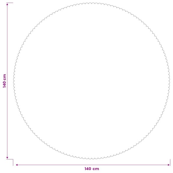 vidaXL Uterák na stôl Okrúhly Víno červené Ø 140 cm – Obrázok 7